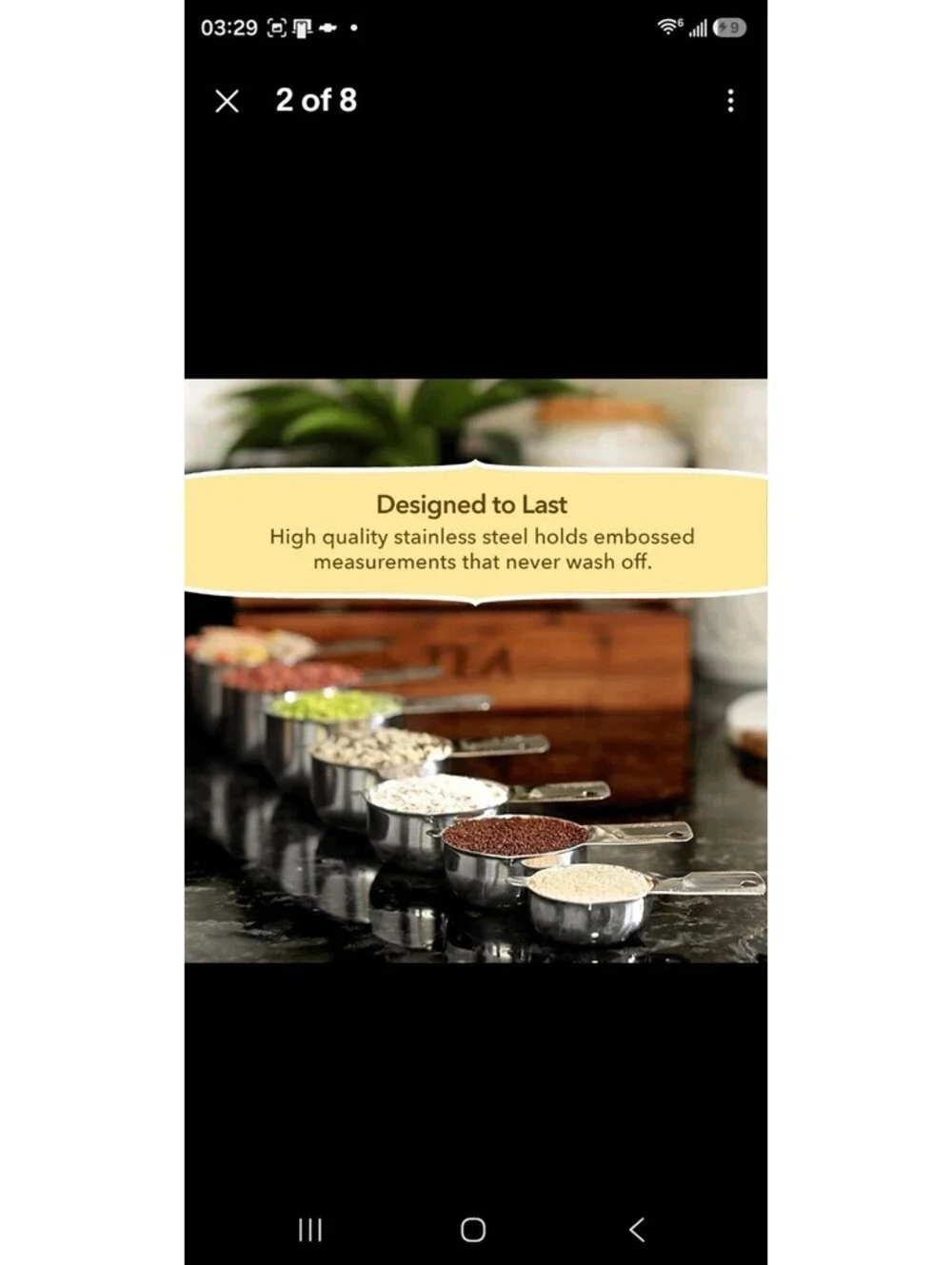 Simply Gourmet Stainless Steel Measuring Cups 7 Piece Set